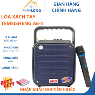 Loa Kéo Xách Tay Blutooth Mini TEMEISHENG A6-4 Hát Karaoke Hay Chính Hãng Tặng Kèm 1 Micro