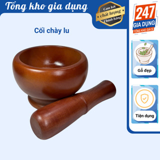 Cối chày lu gỗ đẹp