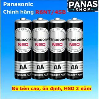 Pin tiểu đen AA Panasonic R6NT/4SB - chính hãng dùng cho điều khiển, đồ chơi, máy cạo râu...