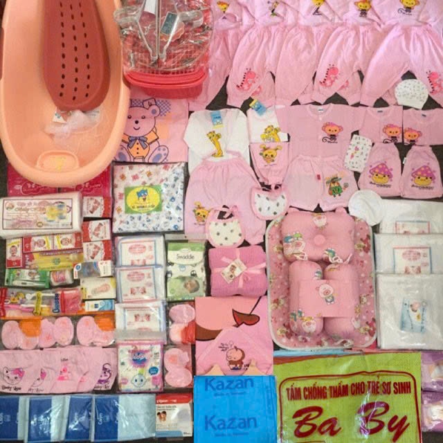Combo đi sinh cho mẹ và bé CBSS88, trọn gói bộ quà tặng sơ sinh đầy đủ mẫu mới của năm cho bé trai bé gái