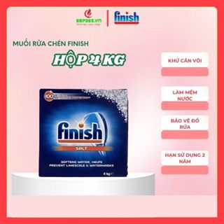 Muối Rửa Chén Bát Finish 4kg, Làm Mềm Nước Và Khử Vôi Nhập Khẩu Châu Âu. BEP365