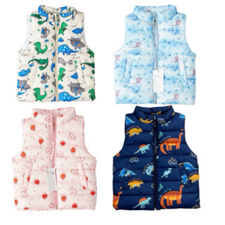 Áo Gile phao Litibaby cho bé trai bé gái từ 10-25kg,áo phao gi le họa tiết cho bé,áo phao trẻ em,áo khoác mùa đông bé