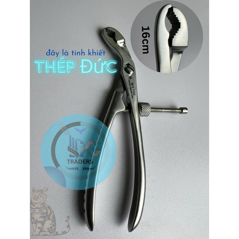 Kẹp xương Davie 16cm - dụng cụ thú y chuyên dụng cho bác sĩ thú y VIP Đức thép 🇩🇪