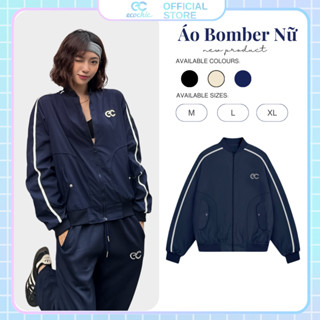 Áo Khoác Bomber Line Ecochic Nam Nữ Unisex Cao Cấp Chống Nước Chống Gió Thoải Mái Thể Thao Phong Cách B070