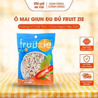 Ô Mai Giun Đu Đủ Fruit Zie Thái Lan Hương Vị Tuổi Thơ Chua Ngọt Hấp Dẫn Gói 50g