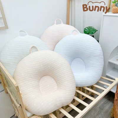 Gối chống trào ngược cho bé Bunny Cotton trần bông Air Mesh, Muslin, Waffle cao cấp chống nôn trớ êm ái 2 mặt thấm hút