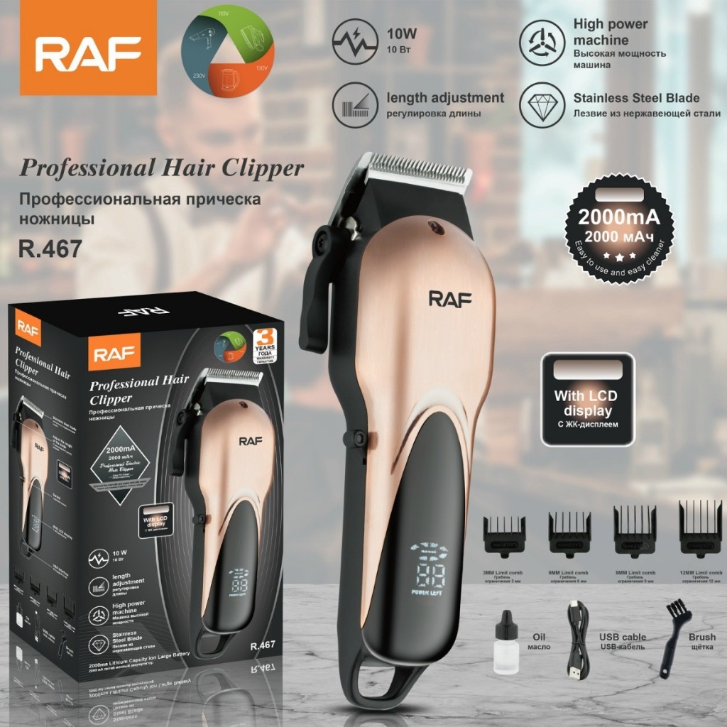 Tông đơ cắt tóc , Tăng đơ cắt tóc nam , Máy cắt tóc RAF máy hớt tóc chuyên nghiệp cho salon R002