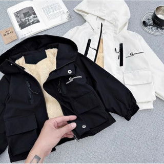 Áo khoác cho bé áo gió lót lông dày ấm 8-28kg