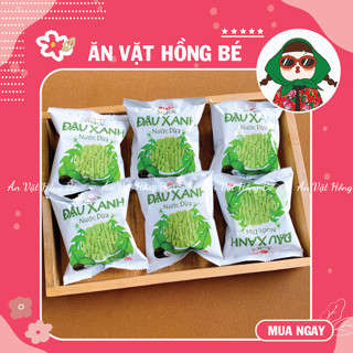 [BỊCH 20 GÓI] Bim bim đậu xanh nước cốt dừa (GÓI MINI 6G), Snack oishi đậu xanh chính hãng
