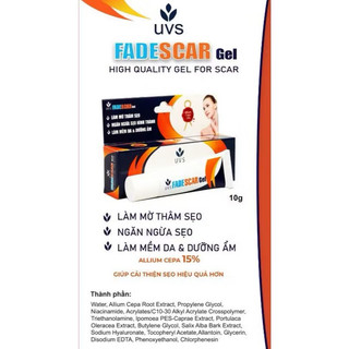 Gel mờ thâm sẹo FADESCAR Gel ,kem làm mờ bà ngăn ngừa sẹo hình thành , 10g