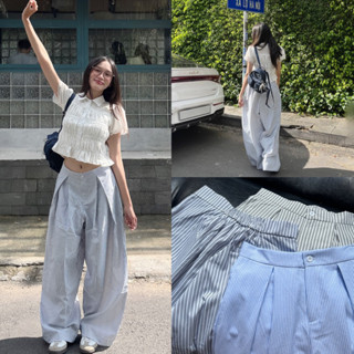 CICI DEROSE PANTS - Quần Xuông Nữ Dài Lưng Gài Nút Phía Sau Bo Chun Xếp Li 1 Line Phía Trước Có Túi