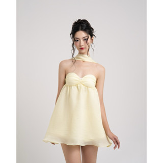 ÉMILIE - La Belle Midi Dress - Đầm xoè cúp ngực hở lưng có sẵn mút ngực, có sẵn quần bí bảo hộ