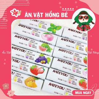 Kẹo sữa chua hoa quả Kate you nội địa, Kẹo Mềm Trái Cây Thanh 17G, Đồ ăn vặt