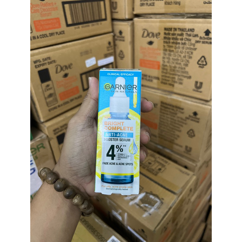 Tinh Chất Dưỡng Sáng Da, Mờ Thâm Nám Garnier Skin Naturals Bright Complete Anti - Acne Booster Serum