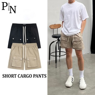 Quần Short Đùi Nam Nữ Túi Hộp Cúc Bấm Vải Kaki Hàn Quốc Màu Đen Be Nâu Phong Cách Streetwear Basic PN STORE QS04