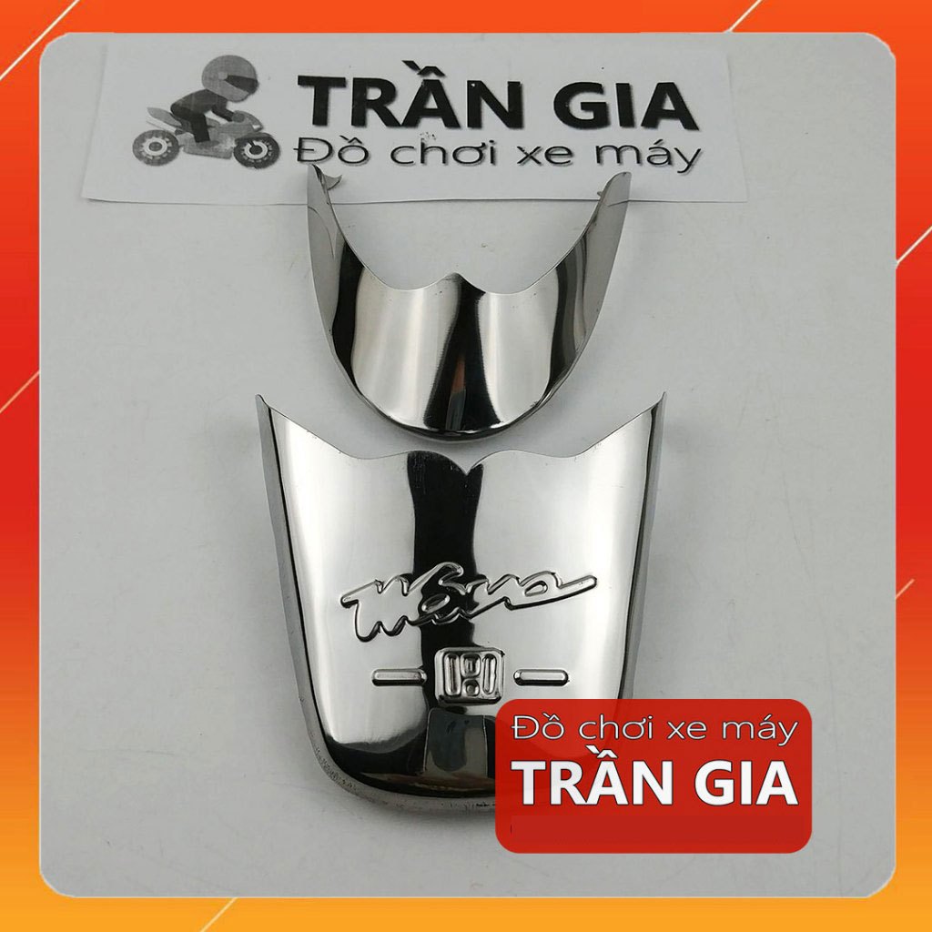 Chỉ mũi dè trước sau inox xe Wave Alpha 100 (2006-2016) Wave RS 100 ốp mỏ đuôi dè chắn bùn che mõm W