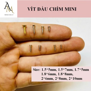 (500 con) Vít Mini (M1.5 | M1.7 | M2.0 | M2.5 | M3.0), Vít Bắt Gỗ, Nhựa mini, Vít đầu Chìm Siêu Nhỏ