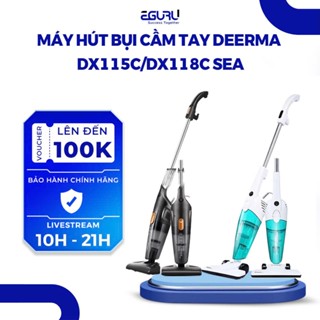 Máy Hút Bụi Cầm Tay Deerma DX115C/DX118C SEA Công Suất 600W Lực Hút 15000PA - 3 Đầu Hút - BH Chính Hãng 12 tháng
