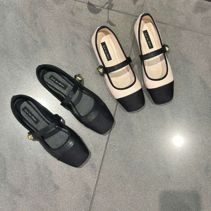 Giày Búp Bê Nữ Đế Dẻo Quai Da Siêu Mềm Đế Êm 1D Ngang Xinh Xắn Đủ Size (Chân Gầy Lùi 1 Size) GBB02