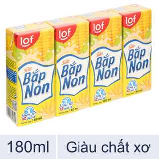  Lốc 4 hộp sữa bắp non bắp non hạt sen LoF KUN x 180ml 