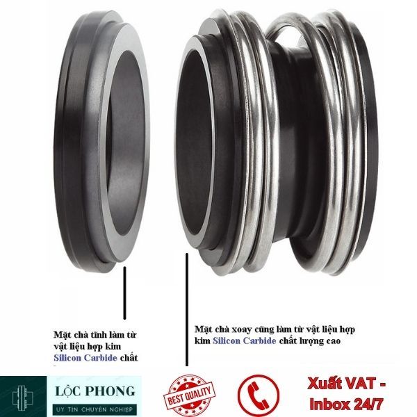 Phốt lùn / Phốt làm kín kiểu MG1  (Mechanical seal type  MG1) đường kính trục : 30, 35, 38, 40, 45, 