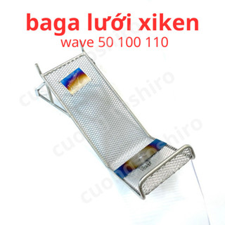 Baga xe Wave A 2007-2025, Wave 50cc - baga chuối lưới inox titan 10 li 7 màu loại 1, chất lượng cao