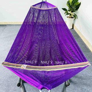 Lưới võng xếp A60 màu Tím dày rộng size đại dùng cho khung người lớn, lưới võng cán thép gấp gọn có nhiều màu trẻ trung