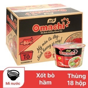 ( thùng 18 tô ) Mì tô Omachi xốt bò hầm 92g