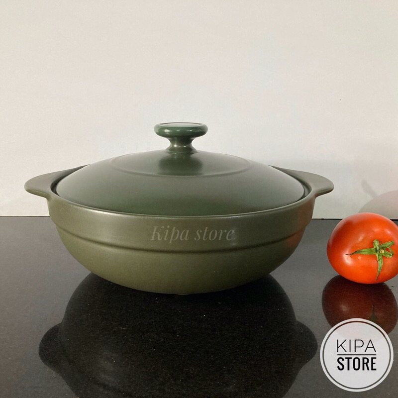 Nồi sứ dưỡng sinh Minh Long 2 lít luna - Nồi sứ dưỡng sinh 2 lít thân thấp, có nắp - Kipa store