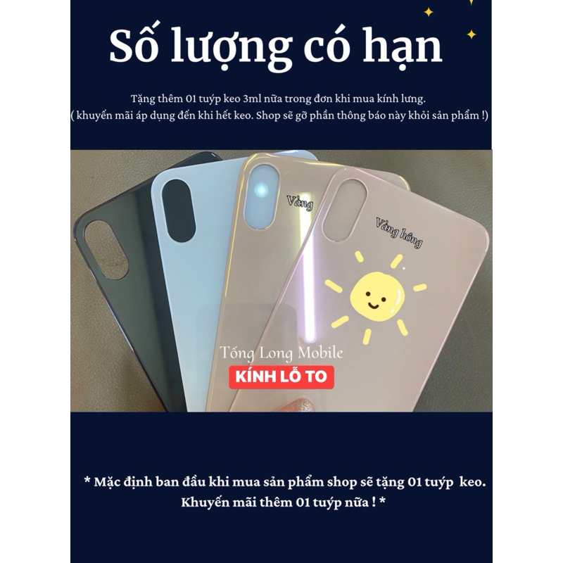 KÍNH LƯNG THAY THẾ CHO X / XS / XR / XSMAX