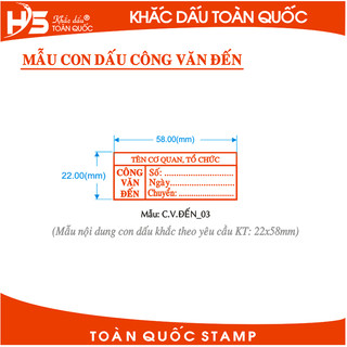 Khắc dấu Công Văn Đến theo yêu cầu
