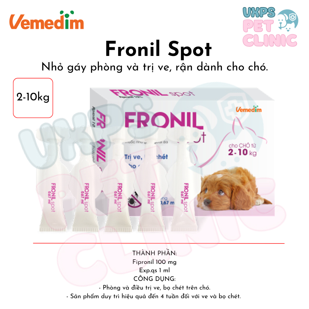 Fronil Spot - Nhỏ Gáy Ve Rận Dành Cho Chó Từ 2-10Kg