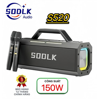  LOA SODLK S520 BLUETOOTH 2MICRO HÁT KARAOKE. 