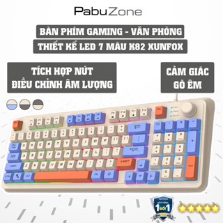 Bàn Phím Máy Tính Có Dây Giả Cơ 94 Phím Gaming Xunfox K82 Kèm Nút Vặn Âm Lượng Thiết Kế Laptop BP1