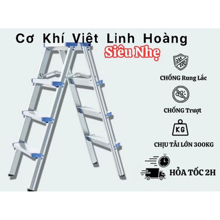Thang nhôm gấp gọn chữ A siêu nhẹ,thang xếp thông minh chống trượt