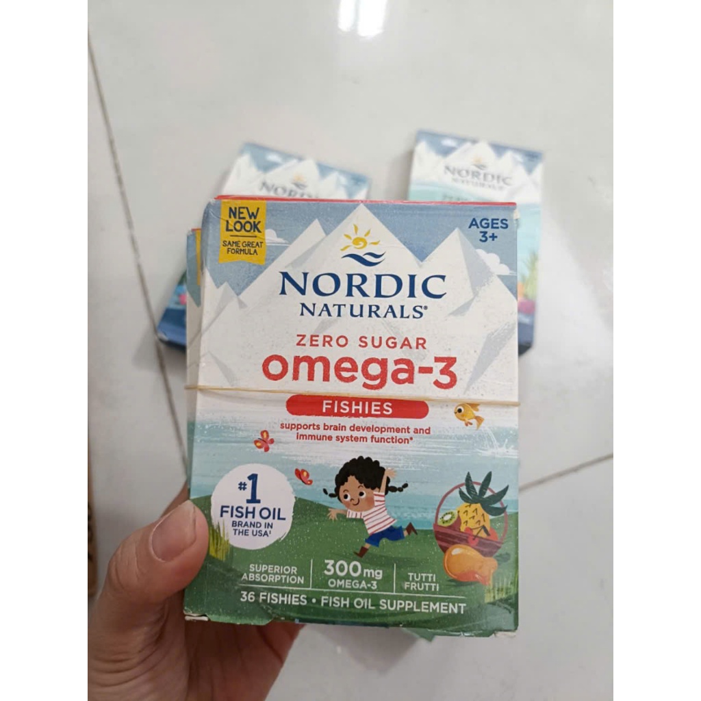 [ Hàng Mỹ ] Kẹo dẻo bổ sung DHA, Omega 3 Nordic Natural cho bé từ 3 tuổi