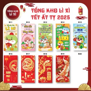 Bao Lì Xì Set 10 Cái Bộ HOT TREND Bao Lì Xì 2025