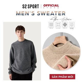 Áo len nam cao cấp S2 SPORT cổ tròn trơn dệt kim giữ nhiệt không bai dão, hạn chế xù lông - AL.01