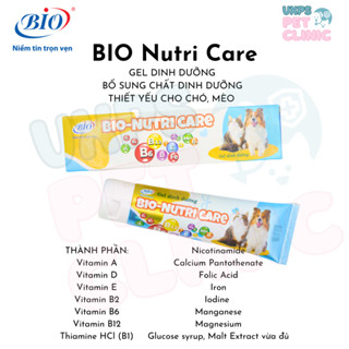 Bio Nutri Care - Gel Bổ Sung Chất Dinh Dưỡng Cần Thiết Cho Chó Và Mèo