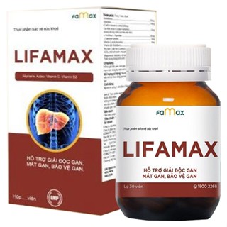 Lifamax, hỗ trợ giải độc gan, mát gan, bảo vệ gan hộp 30v
