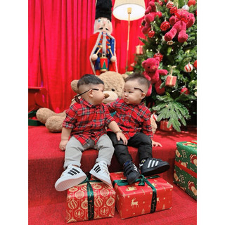 Áo sơ mi kẻ, sơ mi bò cho bé HM auth size 4m - 4y