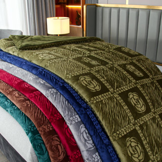 Chăn Lông Cừu Đại Hàn , Chăn Cừu Chữ Vạn Hàng Loại 1 Cao Cấp Dày 3 Lớp Siêu Ấm