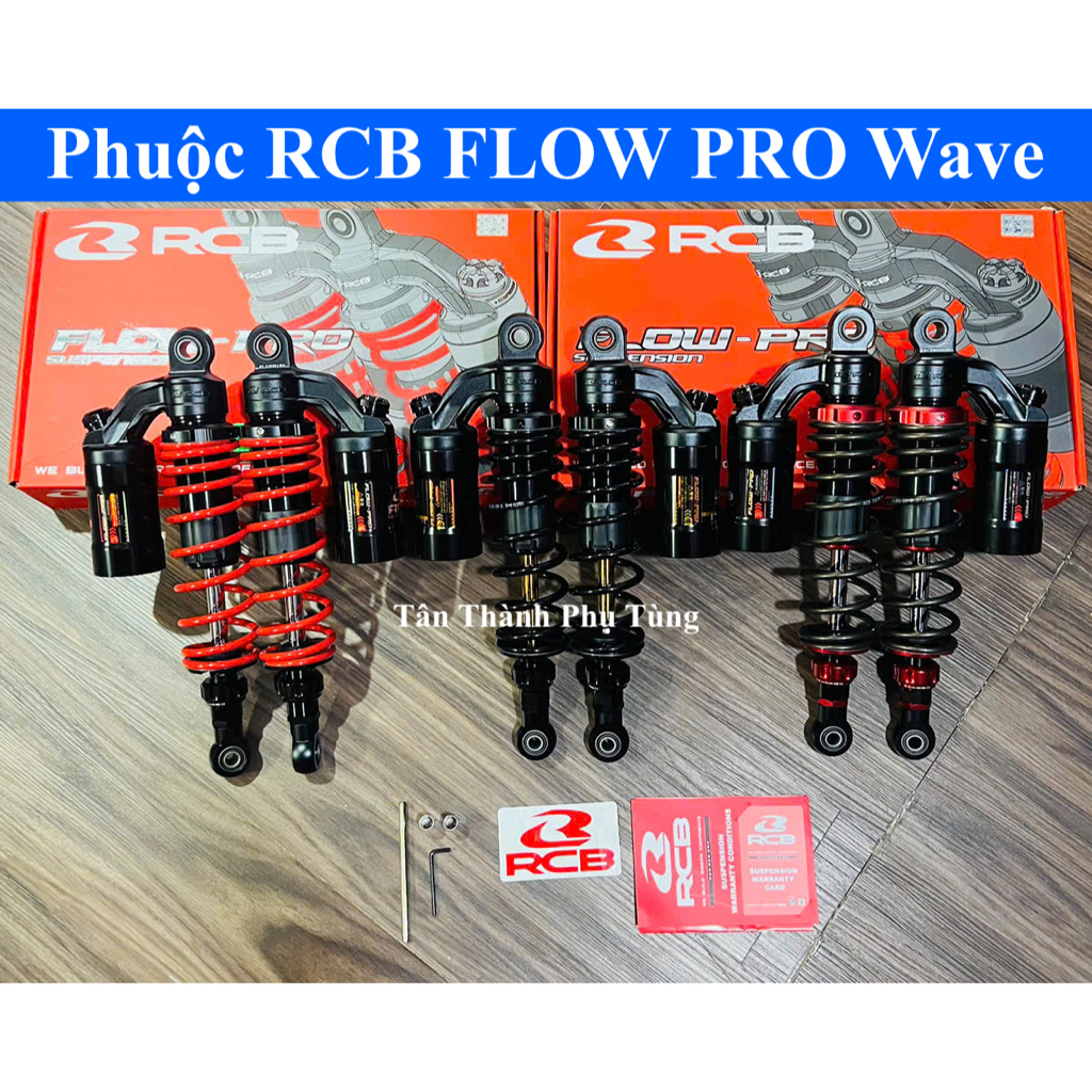 Phuộc RCB Flow Pro 2 tăng chỉnh gắn Dream, Wave, Future, Cub, 67 chính hãng