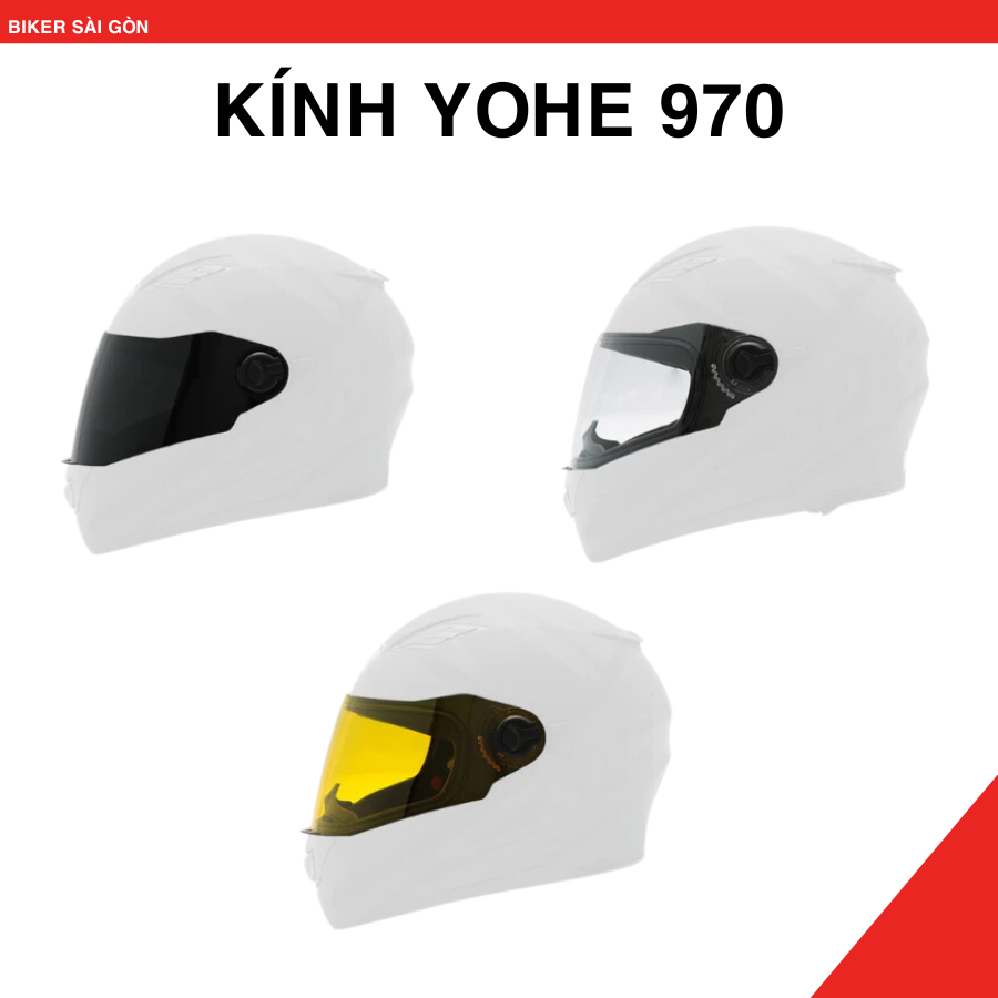 Kính Chắn Gió Mũ Bảo Hiểm YOHE 970 - Biker Sài Gòn