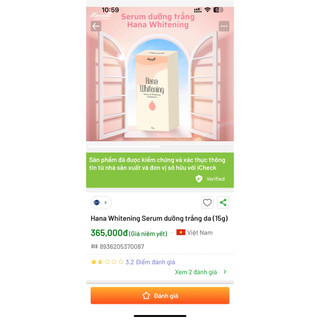 (Chính hãng-Date 2027) SERUM DƯỠNG TRẮNG DA HANAYUKI(HANA WHITENING)