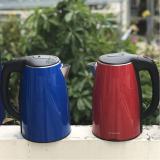Ấm đun siêu tốc 2 lớp locknlock electric kettle ejk731 2 màu 1.7l-1800w, đế xoay 360 độ - k-mall