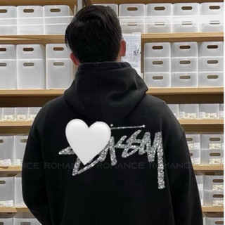 Áo nỉ Hoodie Stus sy in kim tuyến lấp lánh form rộng vải cực dày dặn unisex trẻ trung, năng động