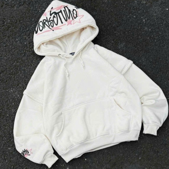 Áo Hoodie Doris.Star Họa Tiết Ngôi Sao Trên Mũ Form Rộng Unisex DORIS STAR Chất Nỉ  Dày Dặn