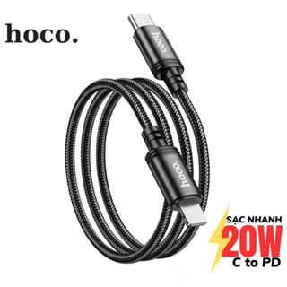 Dây sạc nhanh 20W Hoco cho 8 plus xr xsmax 11 12 13 14 pro.. cáp bọc dù siêu bền chống gãy dài 1m 2m
