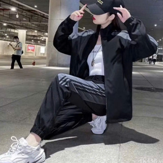 Bộ Cotton Adidas Phối 3 Sọc Cao Cấp Dáng Unisex - Bộ Cotton Thể Thao Adidas Nam Nữ Phong Cách Boy Phố Hot Trend New 2024